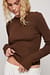 Ribbed Knitted Round Neck Sweater