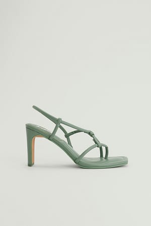 Mint Rounded Strap Heels
