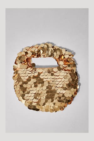 Gold Minihåndtaske med pailletter