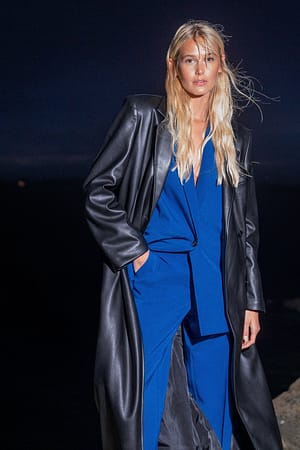 Cobalt Blue Resirkulert Sharp oversized blazer