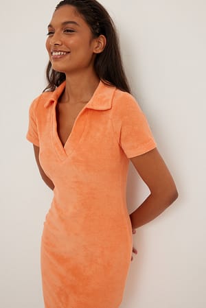 Orange Terry kjole