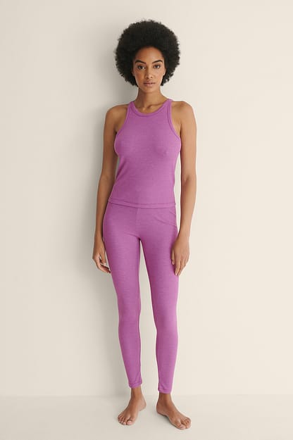 Spring Rose Recycled Ribbed Singlet and Tights Set
