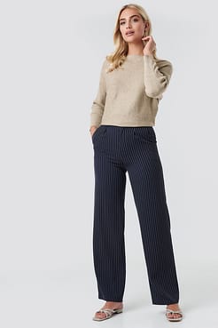 Flared Striped Pants Outfit