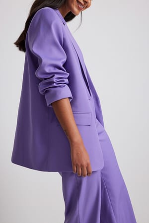 Purple Blazer de corte oversize clássico
