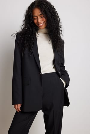 Black Tailored Blazer mit Oversized-Passform