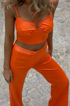 Orange Topp med tynne stropper