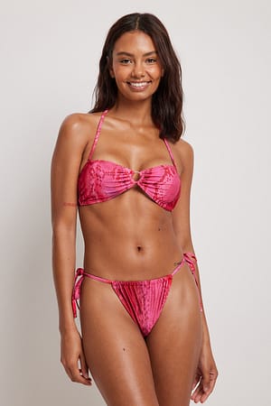 Pink Snake Bikiniunderdel med knytdetalj