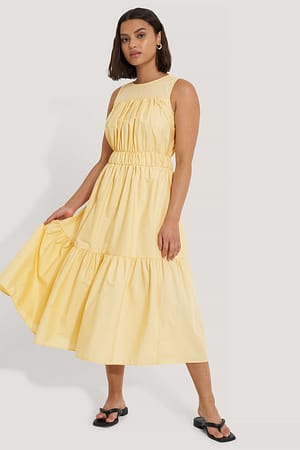 Yellow Carmen Midi Dress