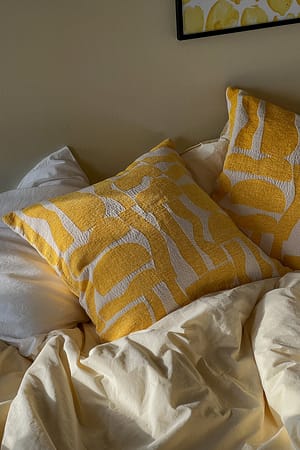 Yellow Two Coloured Cushion Cover