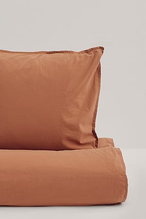 Light Rust Ekologiczna poszewka na poduszkę ze spranej bawełny